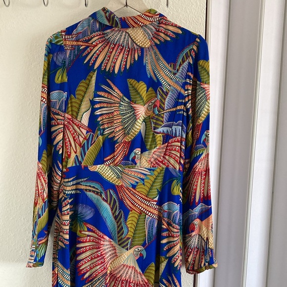 FARM Rio Blue Macaw Flight Maxi Dress M - Picture 9 of 16